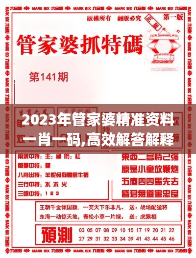 2023年管家婆精准资料一肖一码,高效解答解释定义_8DM69.177-9