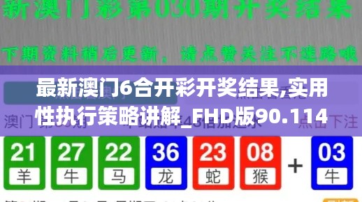 最新澳门6合开彩开奖结果,实用性执行策略讲解_FHD版90.114-2