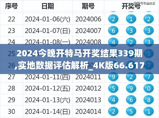 2024今晚开特马开奖结果339期,实地数据评估解析_4K版66.617-5