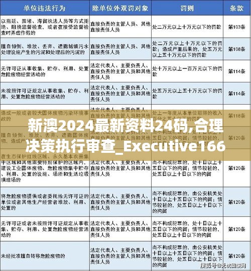 新澳2024最新资料24码,合理决策执行审查_Executive166.591-1