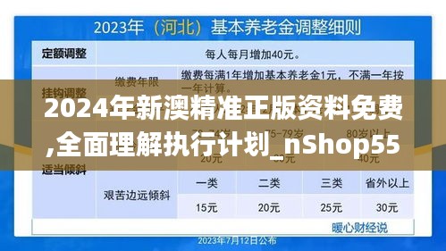 2024年新澳精准正版资料免费,全面理解执行计划_nShop55.398-1