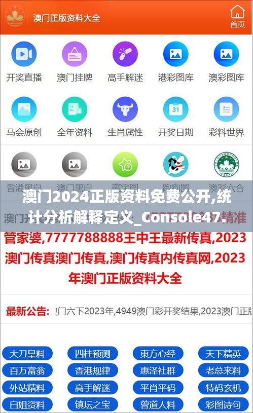 澳门2024正版资料免费公开,统计分析解释定义_Console47.274