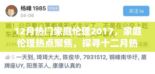 深度解析，探寻家庭伦理热点话题背后的故事——十二月热议话题聚焦（2017年）