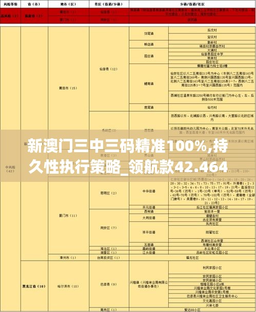 新澳门三中三码精准100%,持久性执行策略_领航款42.464