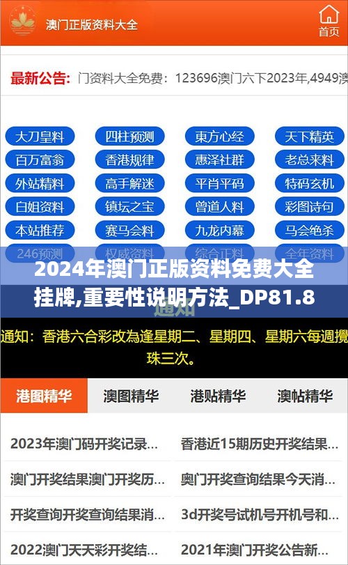 2024年澳门正版资料免费大全挂牌,重要性说明方法_DP81.804