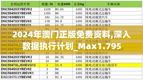 2024年澳门正版免费资料,深入数据执行计划_Max1.795