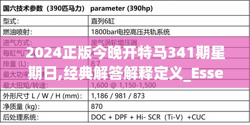 2024正版今晚开特马341期星期日,经典解答解释定义_Essential6.687