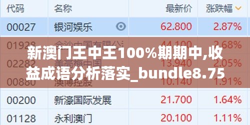 新澳门王中王100%期期中,收益成语分析落实_bundle8.756