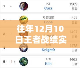 历年与实时王者战绩深度分析与指南，12月10日战绩实时查看实用指南