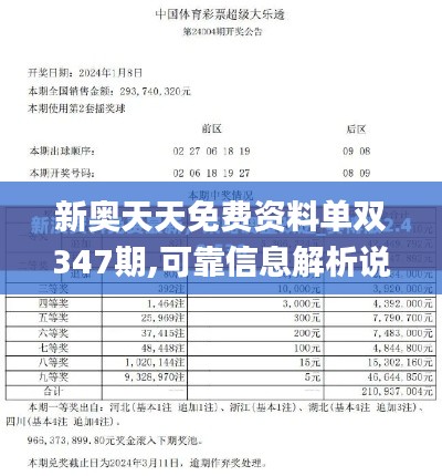 新奥天天免费资料单双347期,可靠信息解析说明_7DM13.526