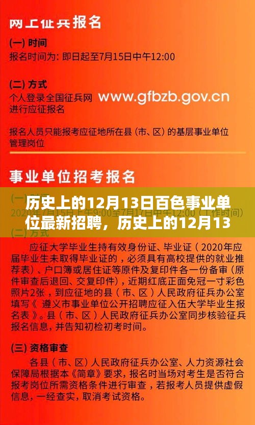 历史上的12月13日，百色事业单位最新招聘动态与影响分析