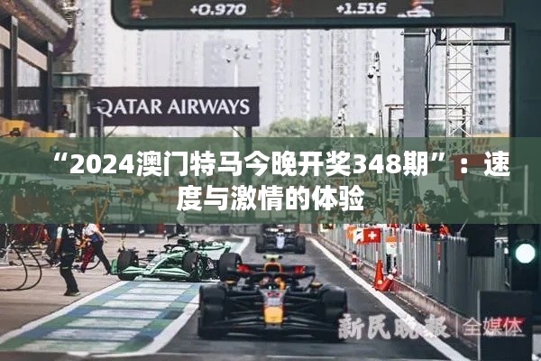 “2024澳门特马今晚开奖348期”：速度与激情的体验