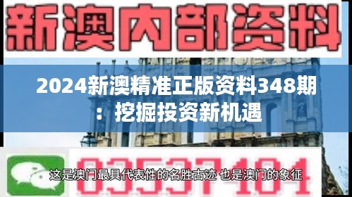 2024新澳精准正版资料348期：挖掘投资新机遇