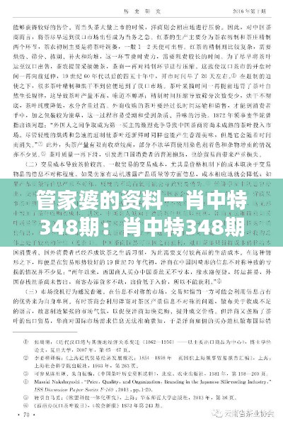 管家婆的资料一肖中特348期：肖中特348期的智慧与策略