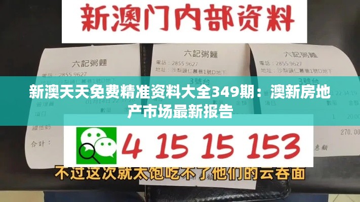 新澳天天免费精准资料大全349期：澳新房地产市场最新报告