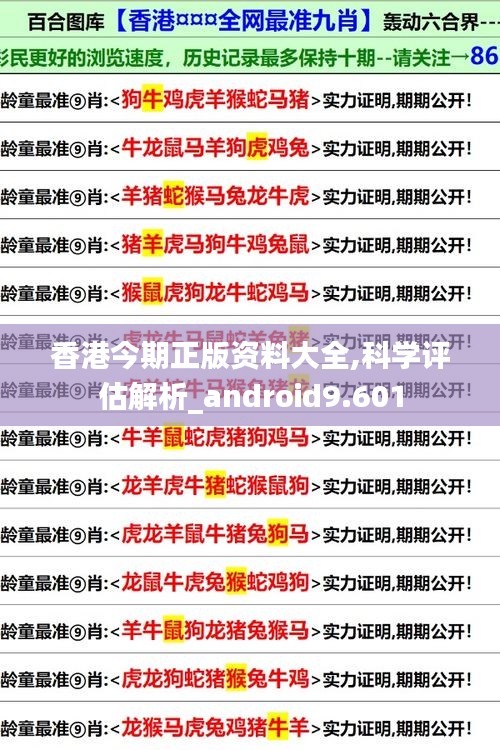 香港今期正版资料大全,科学评估解析_android9.601