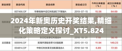 2024年新奥历史开奖结果,精细化策略定义探讨_XT5.824