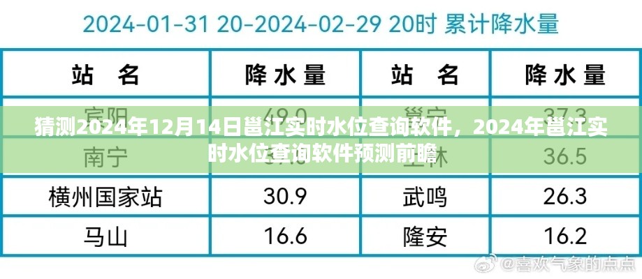 2024年邕江实时水位查询软件预测前瞻，未来水位查询功能展望