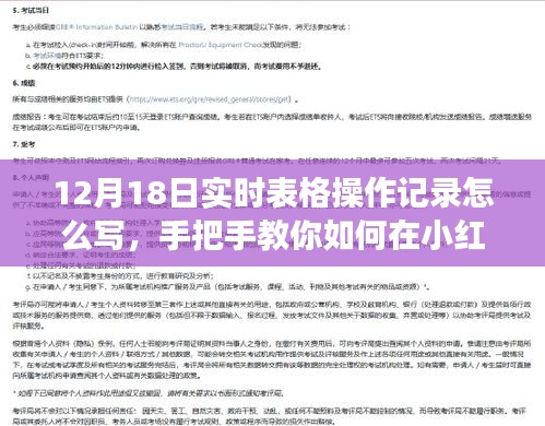 手把手教你撰写小红书风格的12月18日实时表格操作记录攻略