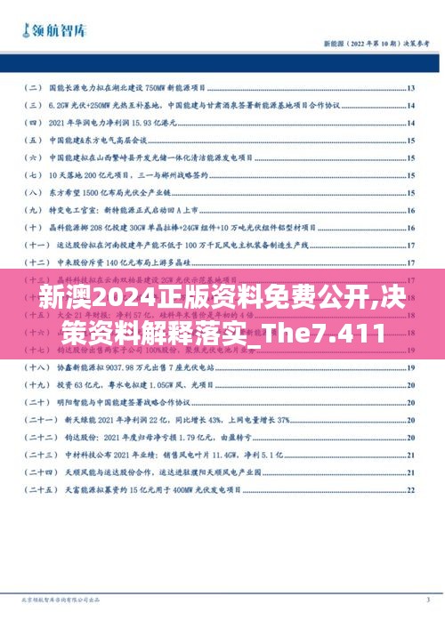 新澳2024正版资料免费公开,决策资料解释落实_The7.411