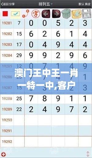 澳门王中王一肖一特一中,客户反馈分析落实_领航款8.925