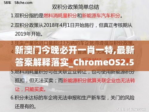 新澳门今晚必开一肖一特,最新答案解释落实_ChromeOS2.509