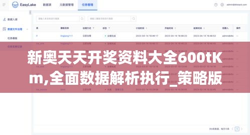 新奥天天开奖资料大全600tKm,全面数据解析执行_策略版4.648