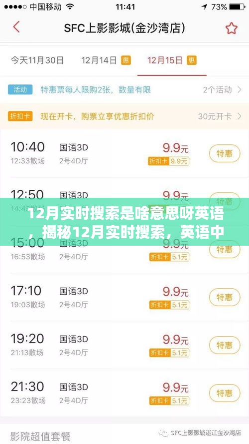 揭秘十二月实时搜索英语含义，热门词汇背后的真相探索