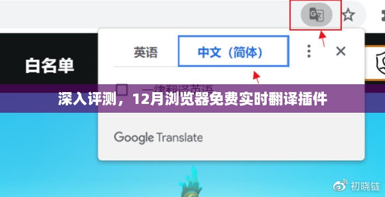 深度评测，免费实时翻译插件，浏览器必备神器