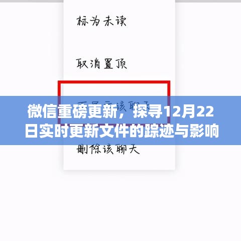 微信最新更新揭秘，实时更新文件的踪迹与影响分析