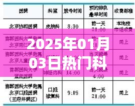 2025年热门科室挂号概览，新年新趋势