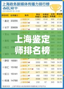 上海鉴定师排名榜单揭晓，业内权威专家TOP 10榜单揭秘！