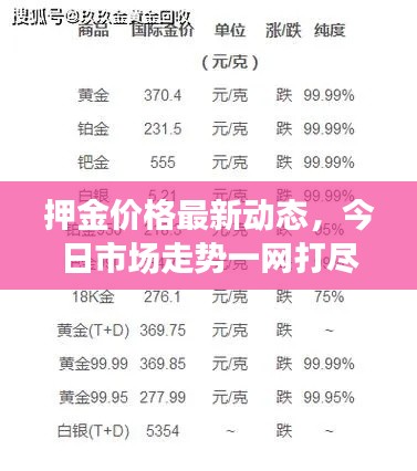 押金价格最新动态，今日市场走势一网打尽！