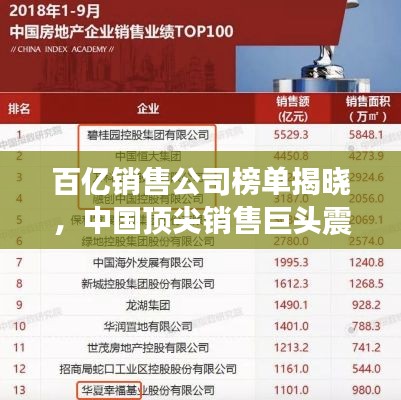 百亿销售公司榜单揭晓，中国顶尖销售巨头震撼亮相！