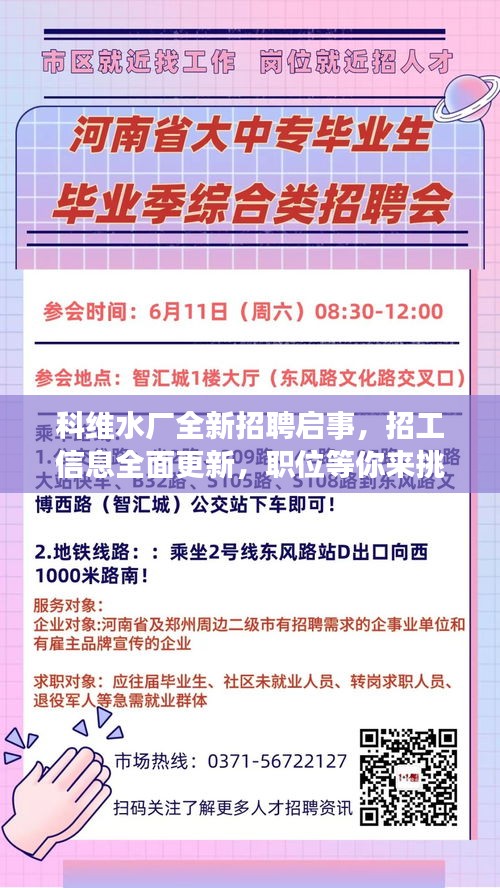 科维水厂全新招聘启事，招工信息全面更新，职位等你来挑战！