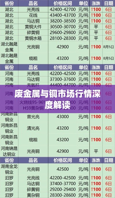 废金属与铜市场行情深度解读